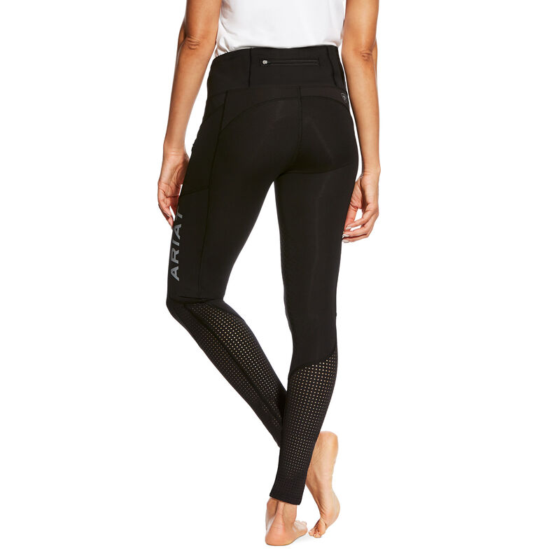 Ariat English: Eos Knee Patch Leggings Mujer - Negras (TZWSE7059)